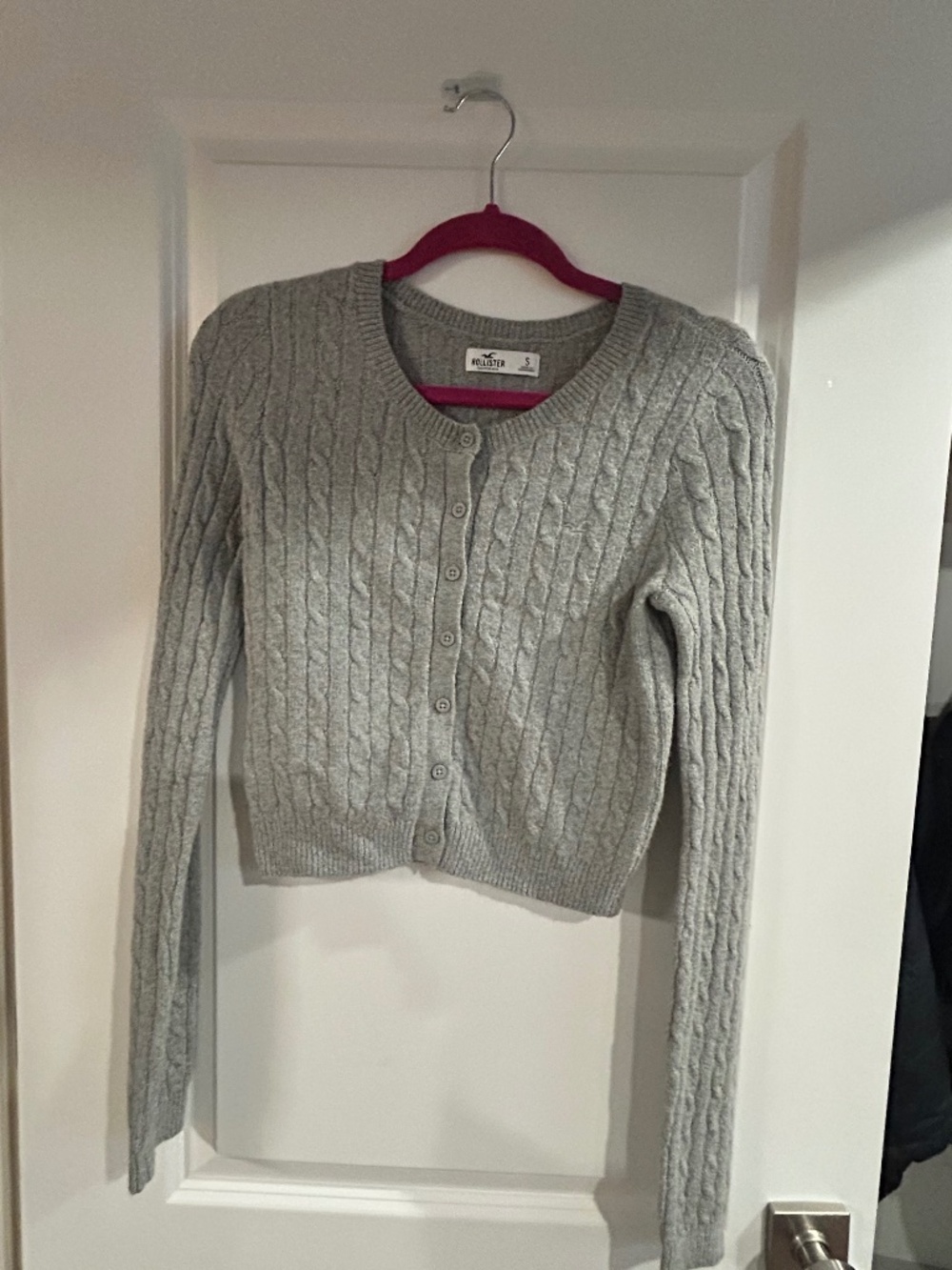Hollister Grey Button down cardigan